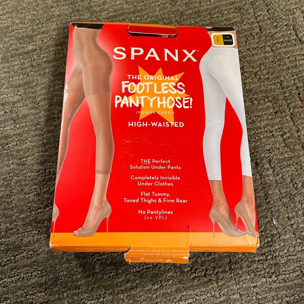 Spanx Footless Pantyhose High-Waisted Size F
